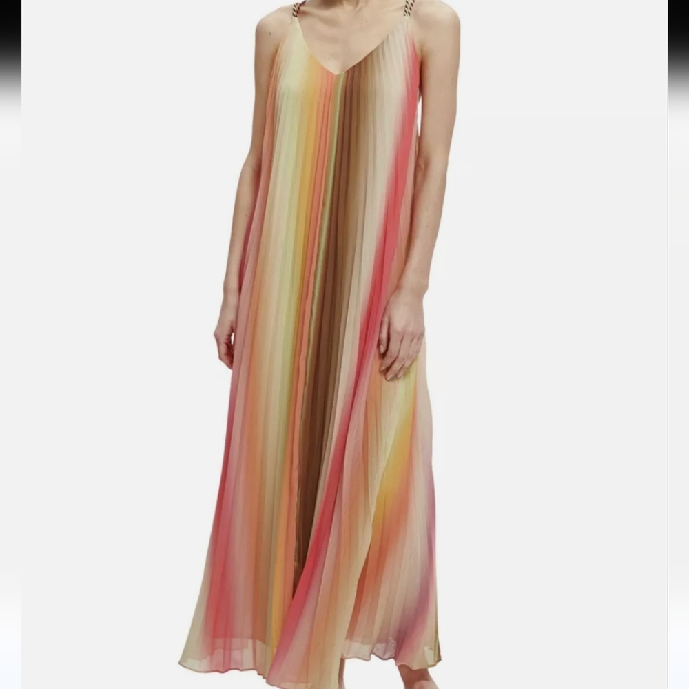 SCOTCH & SODA Shorter Length Pleated Tank Top Maxi Dress, Size 40 (US 10)